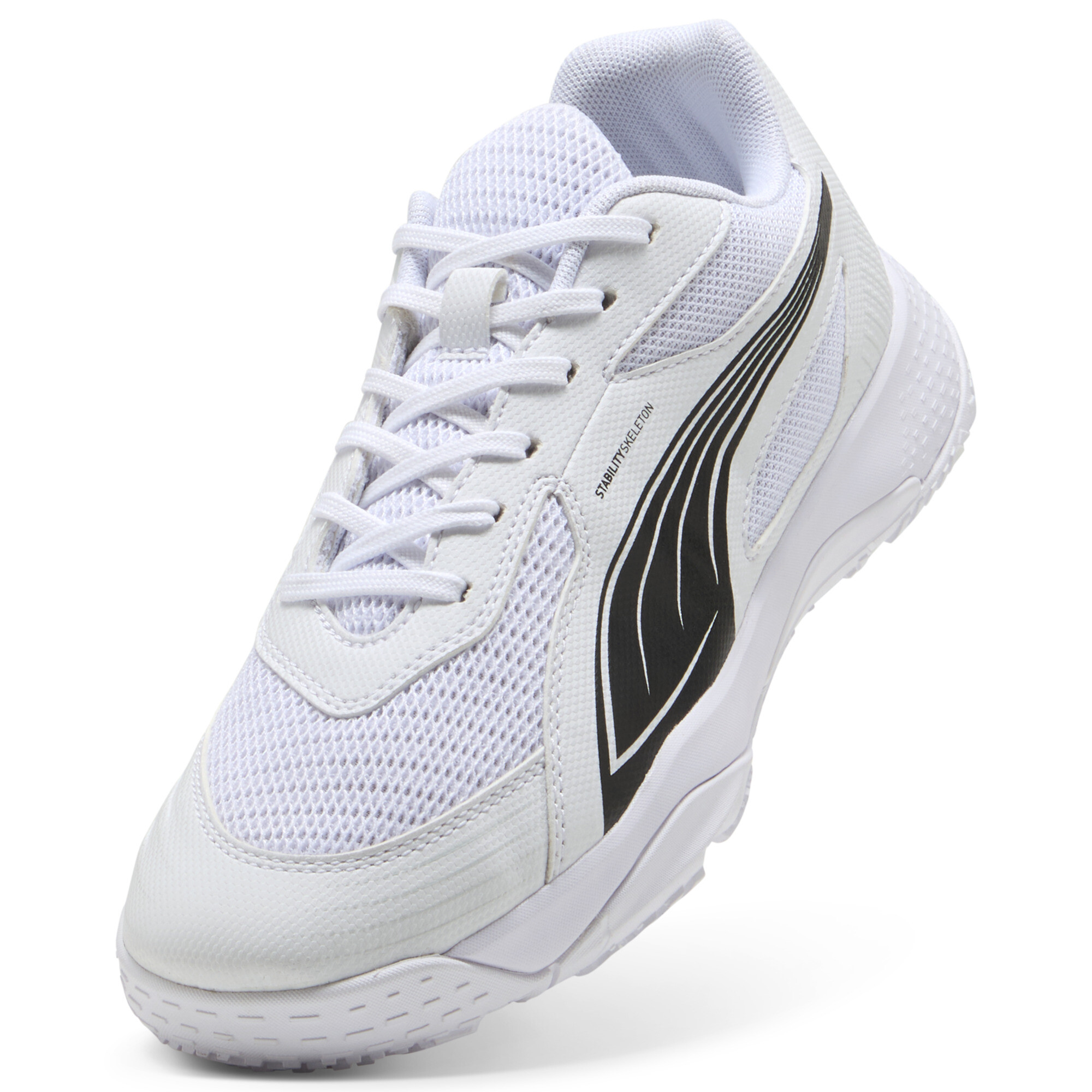 PUMA Solarflash III zaalschoenen, Zwart/Wit, Maat 36 thumbnail 2