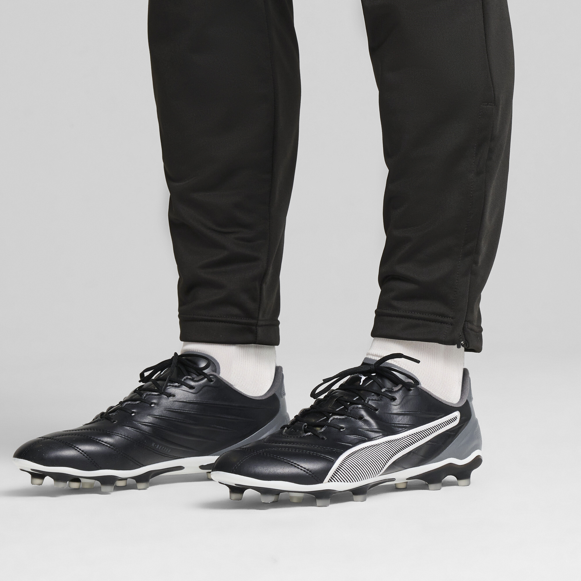 PUMA KING PROÂ FG/AG voetbalschoenen, Zwart/Grijs/Wit, Maat 39 thumbnail 8