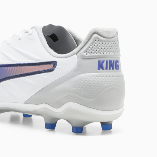 KING PRO FG/AG Football Boots, PUMA White-Bluemazing-Flat Light Gray, large-MEX