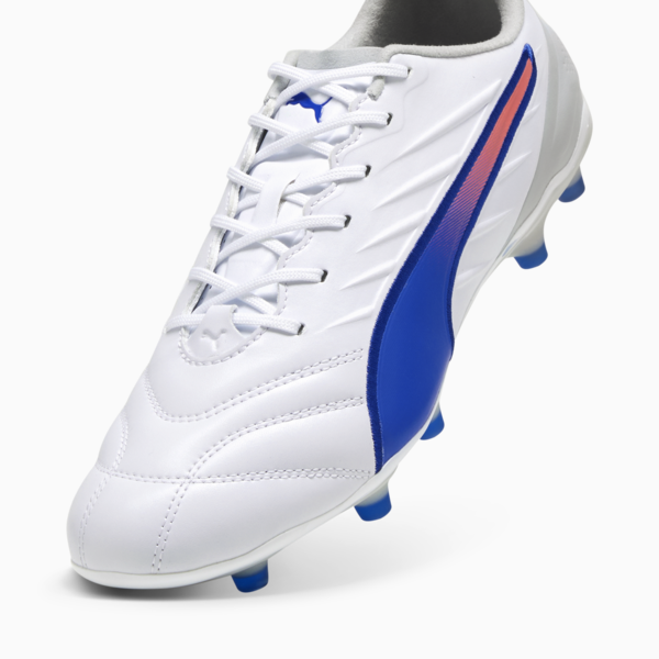 KING PRO FG/AG Football Boots, PUMA White-Bluemazing-Flat Light Gray, large-MEX