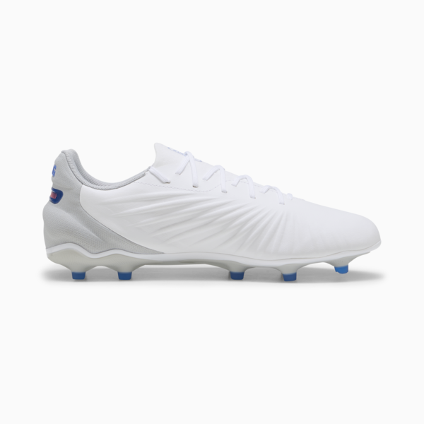 KING MATCH FG/AG Football Boots, PUMA White-Bluemazing-Flat Light Gray, large-MEX
