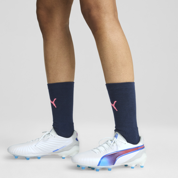 Tacos de futbol KING ULTIMATE FG/AG, PUMA White-Bluemazing-Flat Light Gray-Sunset Glow, large-MEX