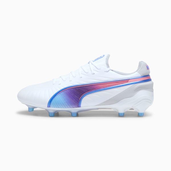 Tacos de futbol KING ULTIMATE FG/AG, PUMA White-Bluemazing-Flat Light Gray-Sunset Glow, large-MEX
