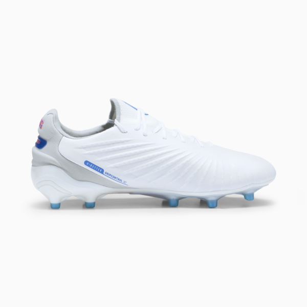 Tacos de futbol KING ULTIMATE FG/AG, PUMA White-Bluemazing-Flat Light Gray-Sunset Glow, large-MEX