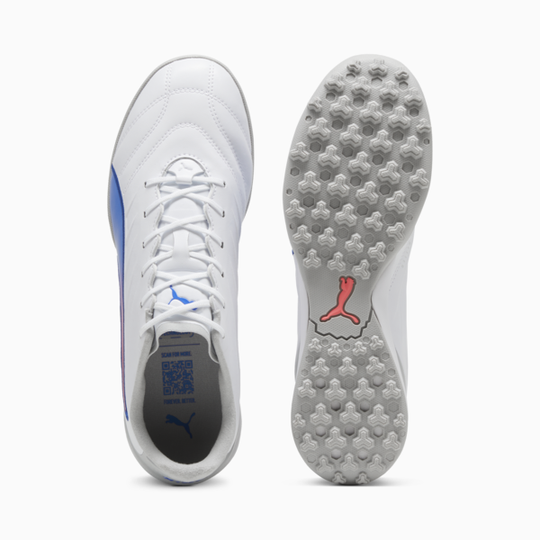 Tacos de futbol KING PRO TT, PUMA White-Bluemazing-Flat Light Gray, large-MEX