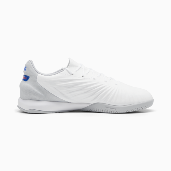 KING MATCH IT Football Boots, PUMA White-Bluemazing-Flat Light Gray, large-MEX