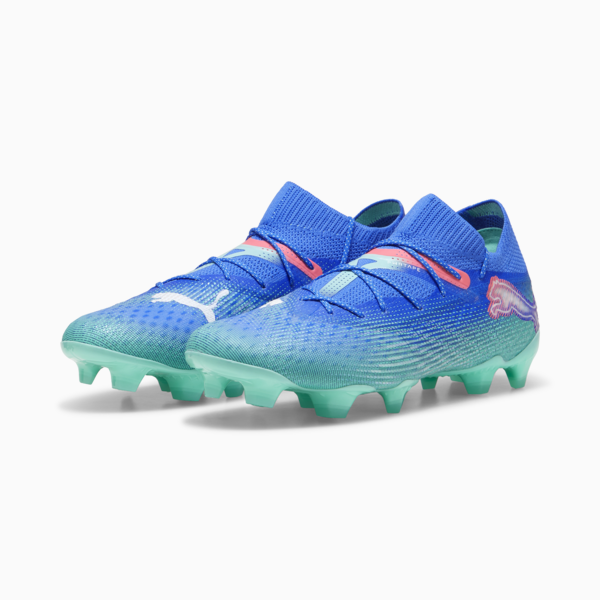 FUTURE 7 ULTIMATE FG/AG Football Boots Unisex, Bluemazing-PUMA White-Electric Peppermint, large-ZAF
