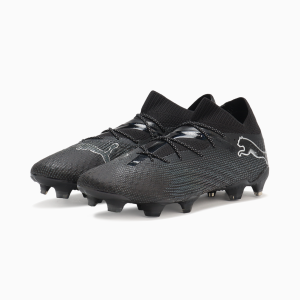 Tacos de fútbol FUTURE 7 ULTIMATE FG/AG, PUMA Black-Puma Silver, large-MEX