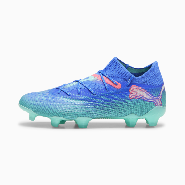 Tacos de futbol FUTURE 7 ULTIMATE FG/AG para mujer, Bluemazing-PUMA White-Electric Peppermint, large-MEX