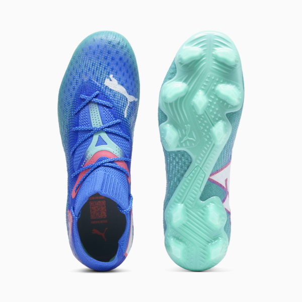 Tacos de futbol FUTURE 7 ULTIMATE FG/AG para mujer, Bluemazing-PUMA White-Electric Peppermint, large-MEX
