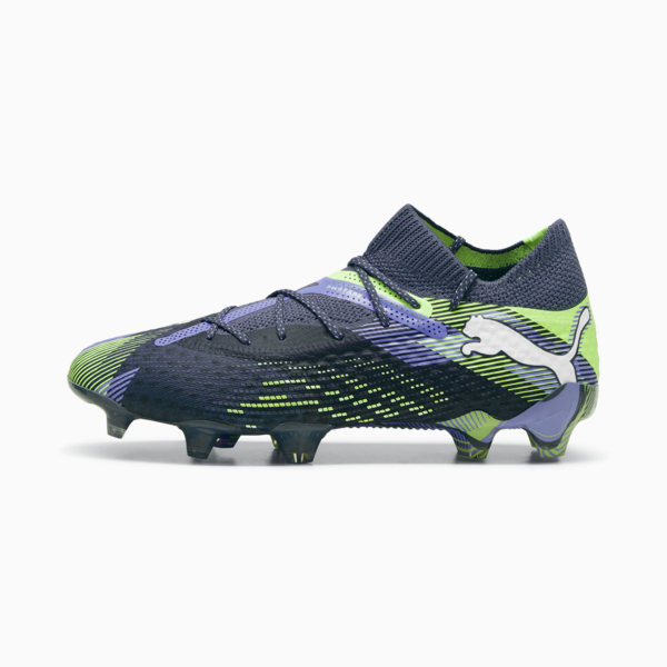 Tacos de futbol FUTURE 7 ULTIMATE FG/AG para mujer, Gray Skies-PUMA White-Fizzy Apple, large-MEX