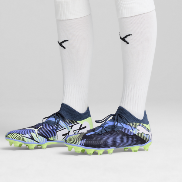 Botines de fútbol FUTURE 7 PRO FG/AG, Gray Skies-PUMA White-Fizzy Apple, large-ARG