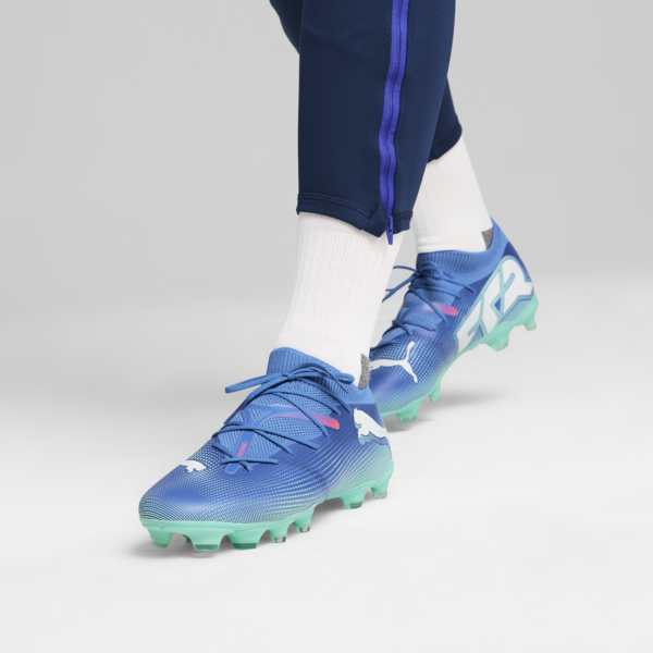 FUTURE 7 MATCH FG/AG Football Boots Unisex, Bluemazing-PUMA White-Electric Peppermint, large-ZAF