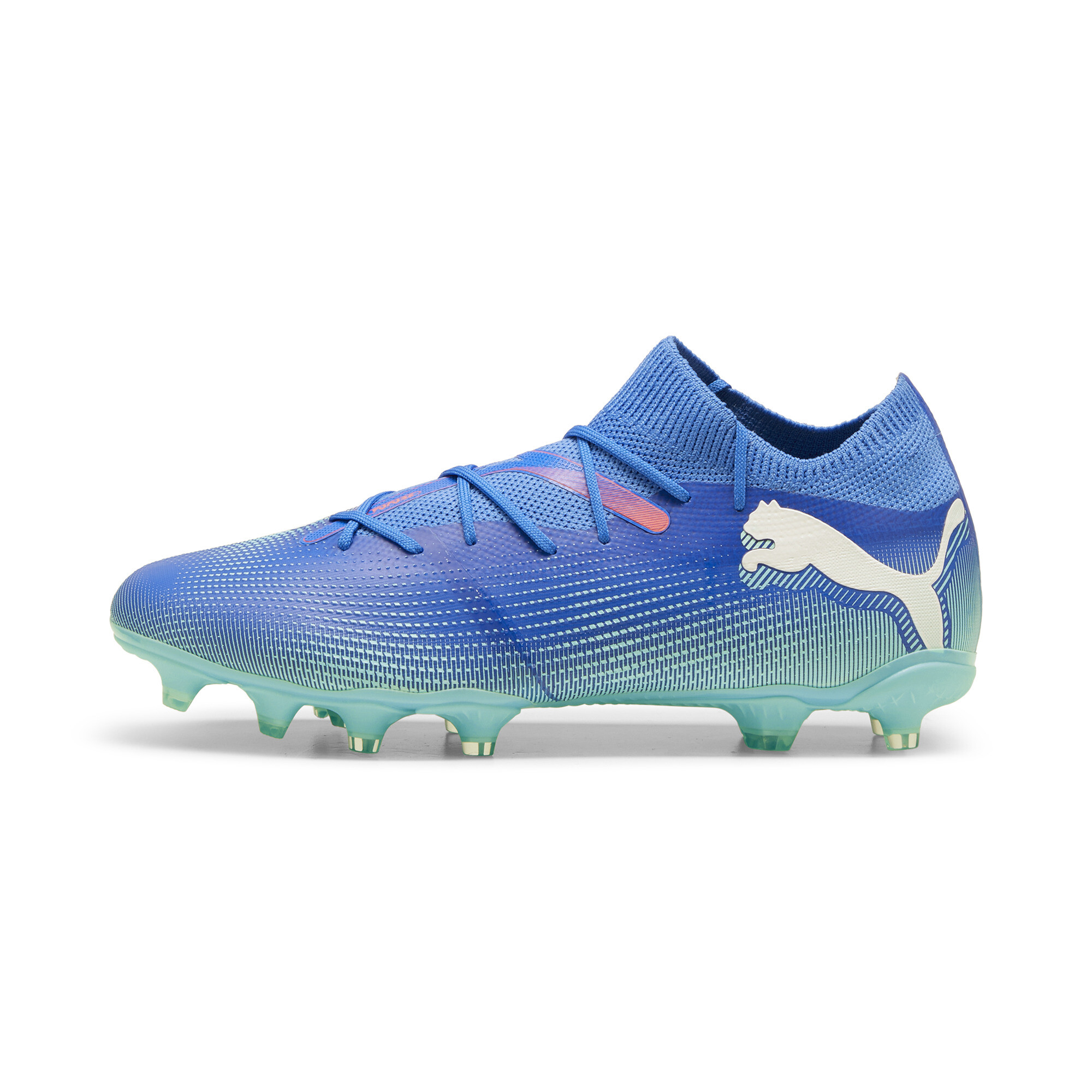 Puma FUTURE 7 MATCH FG/AG Fußballschuhe | Bluemazing/White/Electric Peppermint | Größe: 42.5