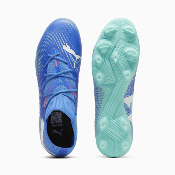 FUTURE 7 MATCH FG/AG Football Boots Unisex, Bluemazing-PUMA White-Electric Peppermint, large-ZAF