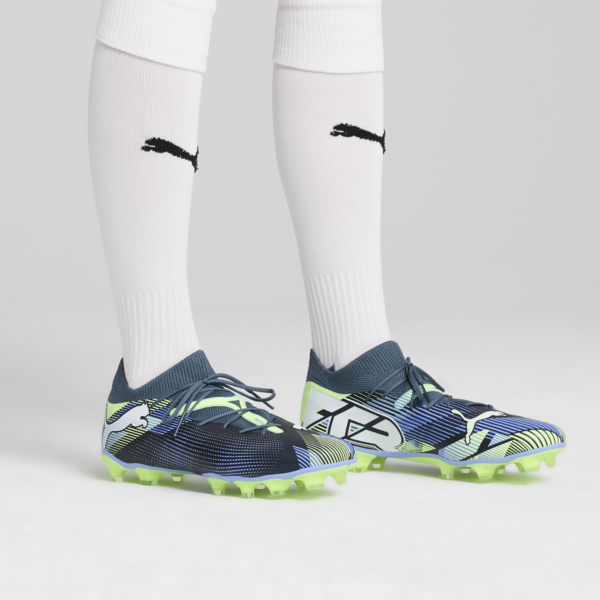 FUTURE 7 MATCH FG/AG Football Boots Unisex, Gray Skies-PUMA White-Fizzy Apple, large-ZAF