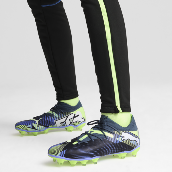 FUTURE 7 MATCH FG/AG Football Boots Women, Gray Skies-PUMA White-Fizzy Apple, large-MEX