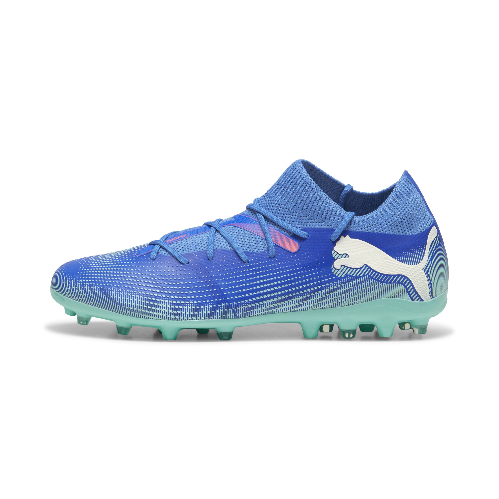 Puma FUTURE 7 MATCH MG Fußballschuhe | Bluemazing/White/Electric Peppermint | Größe: 42