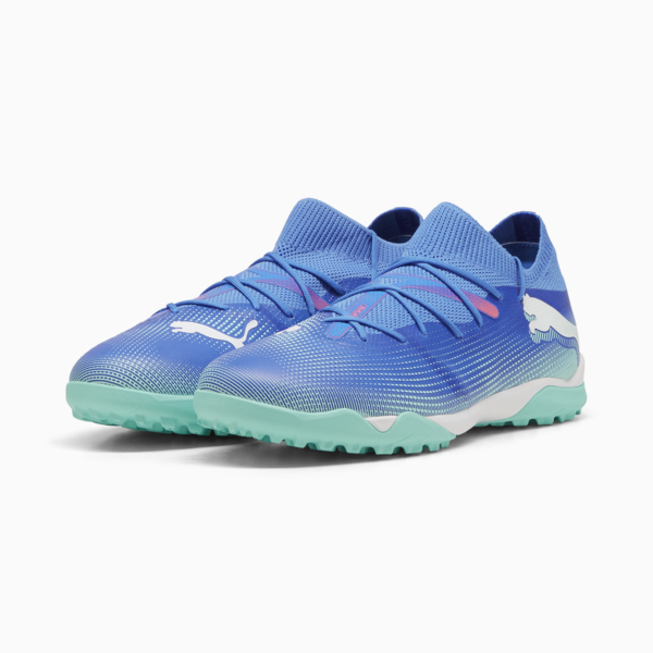 FUTURE 7 MATCH TT Football Boots, Bluemazing-PUMA White-Electric Peppermint, large-MEX