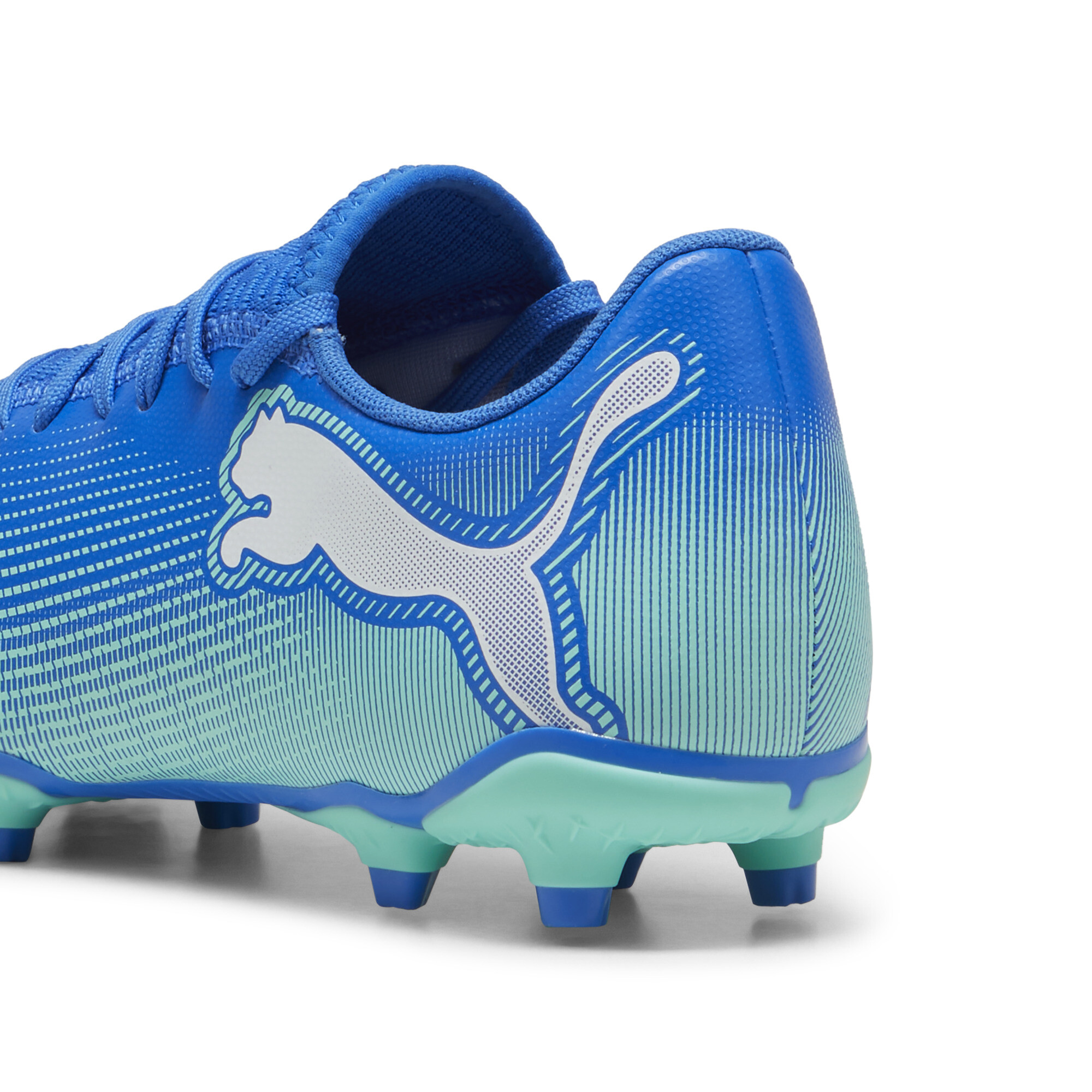 Men's PUMA FUTURE 7 PLAY FG/AG Football Boots In Blue, Size EU 40.5