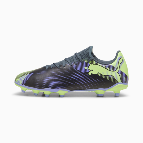 FUTURE 7 PLAY FG/AG Football Boots Unisex, Gray Skies-Elektro Purple-Fizzy Apple-PUMA White, large-ZAF