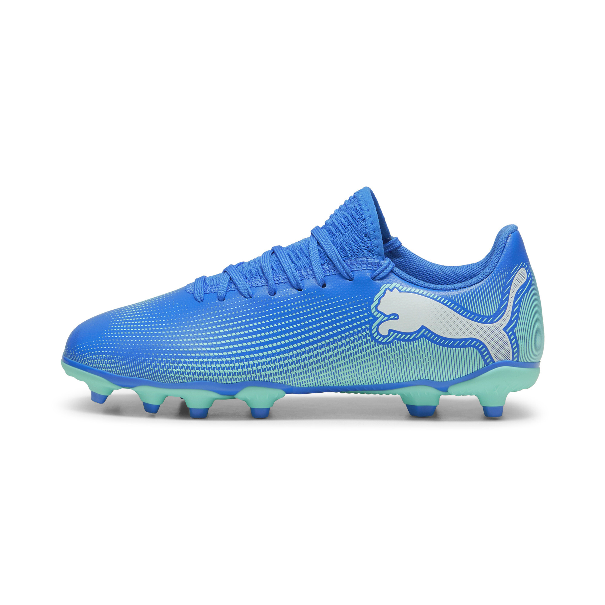 Puma FUTURE 7 PLAY FG/AG Football Boots Youth, Blue, Size 34, Shoes