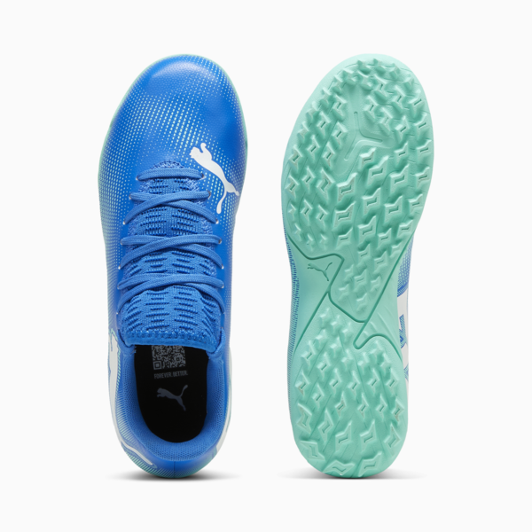 FUTURE 7 PLAY TT Football Boots Youth, Hyperlink Blue-Mint-PUMA White, large-MEX