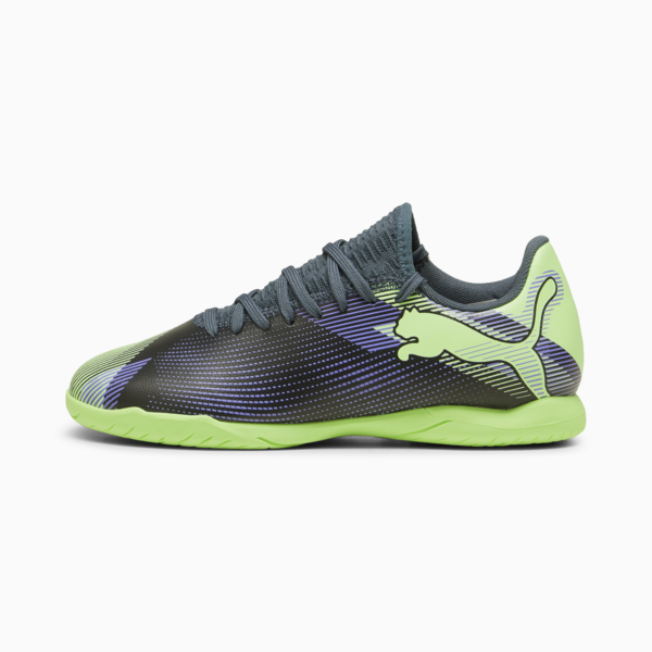 FUTURE 7 PLAY IT Football Boots Youth, Gray Skies-Elektro Purple-Fizzy Apple-PUMA White, large-MEX