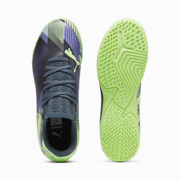 FUTURE 7 PLAY IT Football Boots Youth, Gray Skies-Elektro Purple-Fizzy Apple-PUMA White, large-MEX