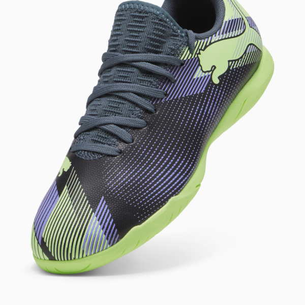 FUTURE 7 PLAY IT Football Boots Youth, Gray Skies-Elektro Purple-Fizzy Apple-PUMA White, large-MEX