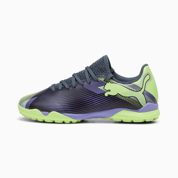 FUTURE 7 PLAY TT Football Boots Youth, Gray Skies-Elektro Purple-Fizzy Apple-PUMA White, large-MEX
