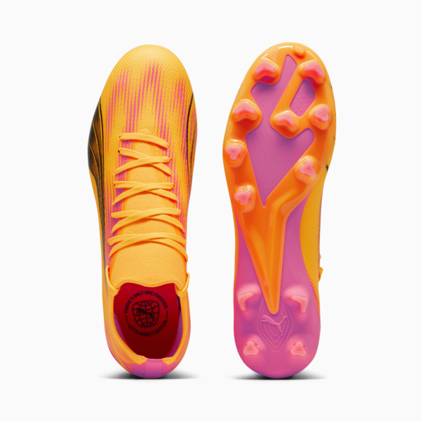 Botines de fútbol ULTRA MATCH FG/AG para hombre, Sun Stream-PUMA Black-Sunset Glow, large-ARG