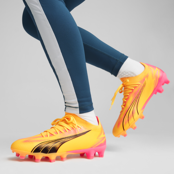 Botines ULTRA MATCH FG/AG para mujeres, Sun Stream-PUMA Black-Sunset Glow, large-ARG