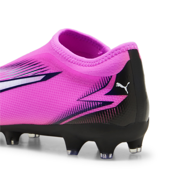Botines de fútbol juveniles sin cordones ULTRA MATCH FG/AG, Poison Pink-PUMA White-PUMA Black, large-ARG