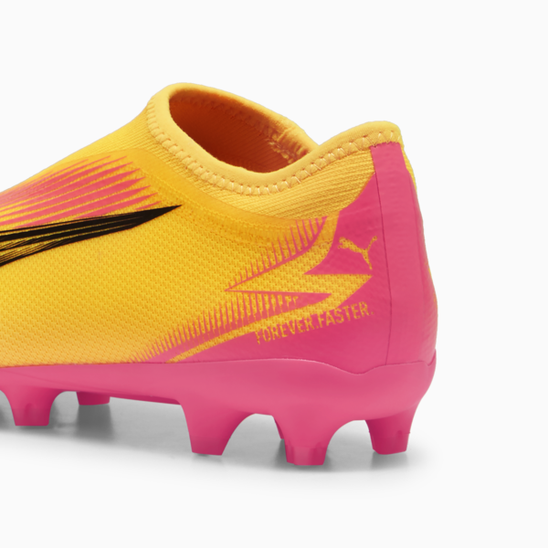 Botines de fútbol juveniles sin cordones ULTRA MATCH FG/AG, Sun Stream-PUMA Black-Sunset Glow, large-ARG
