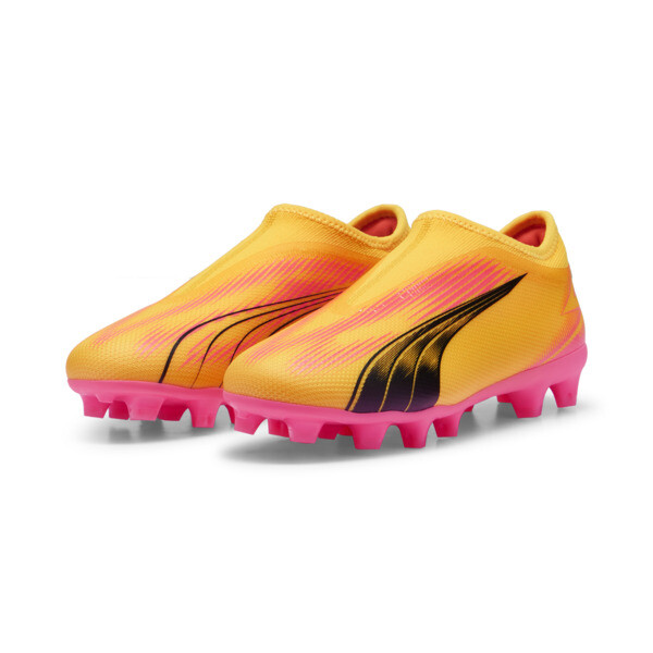 Botin de futbol juveniles sin cordones ULTRA MATCH FG AG orange PUMA