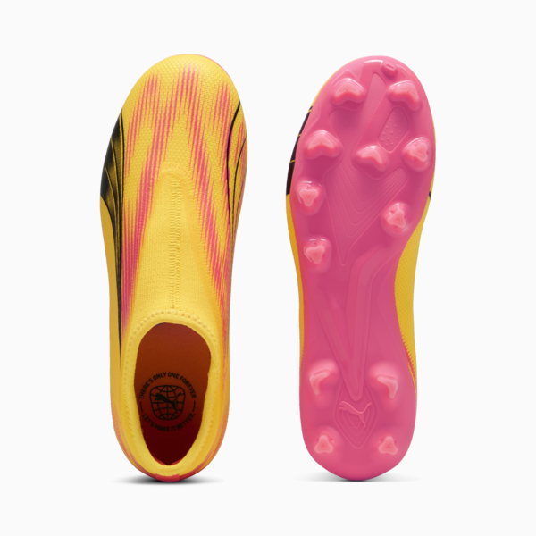 Botines de fútbol juveniles sin cordones ULTRA MATCH FG/AG, Sun Stream-PUMA Black-Sunset Glow, large-ARG