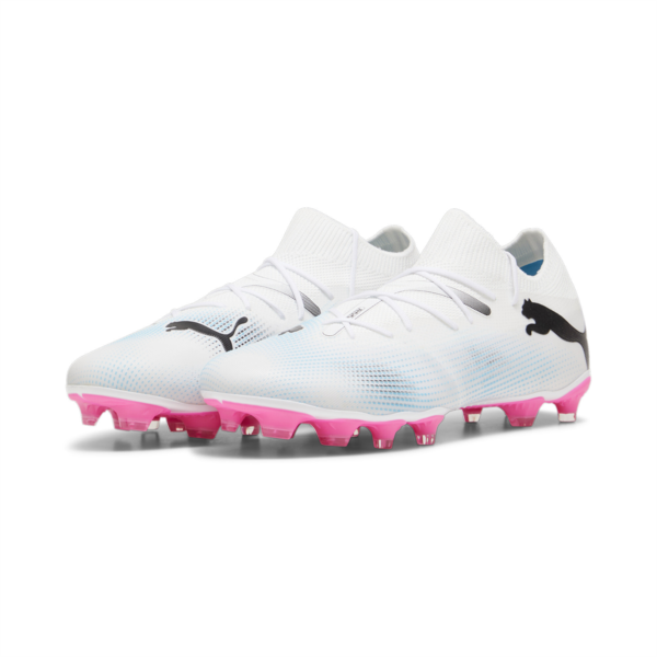 Botines de fútbol FUTURE 7 MATCH FG/AG para hombre, PUMA White-PUMA Black-Poison Pink, large-ARG