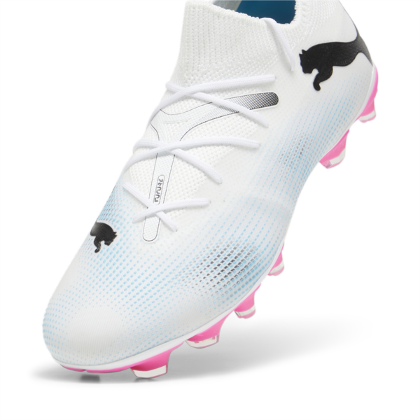 Botines de fútbol FUTURE 7 MATCH FG/AG para hombre, PUMA White-PUMA Black-Poison Pink, large-ARG