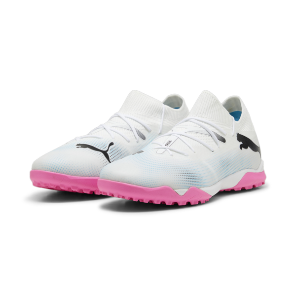 Botines de fútbol FUTURE 7 MATCH TT, PUMA White-PUMA Black-Poison Pink, large-ARG