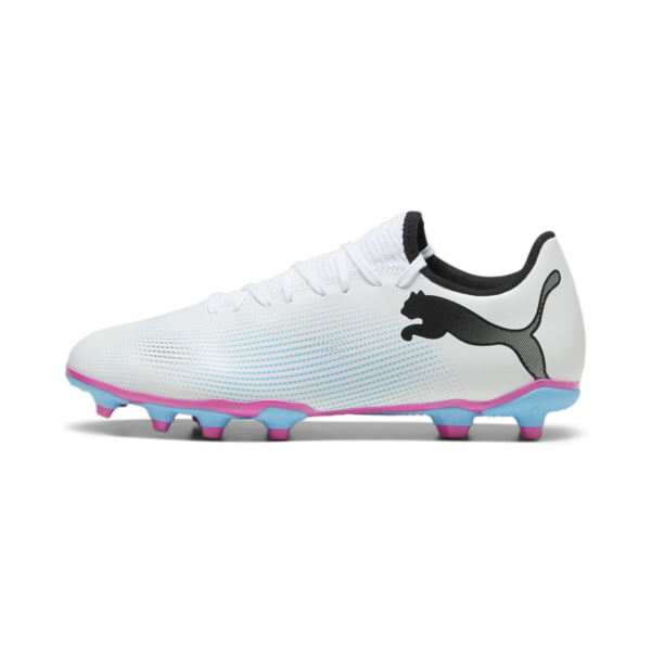 Botines de fútbol FUTURE 7 PLAY FG/AG, PUMA White-PUMA Black-Poison Pink, large-ARG