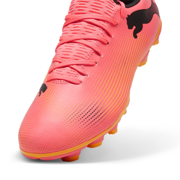 Botines de fútbol FUTURE 7 PLAY FG/AG, Sunset Glow-PUMA Black-Sun Stream, large-ARG