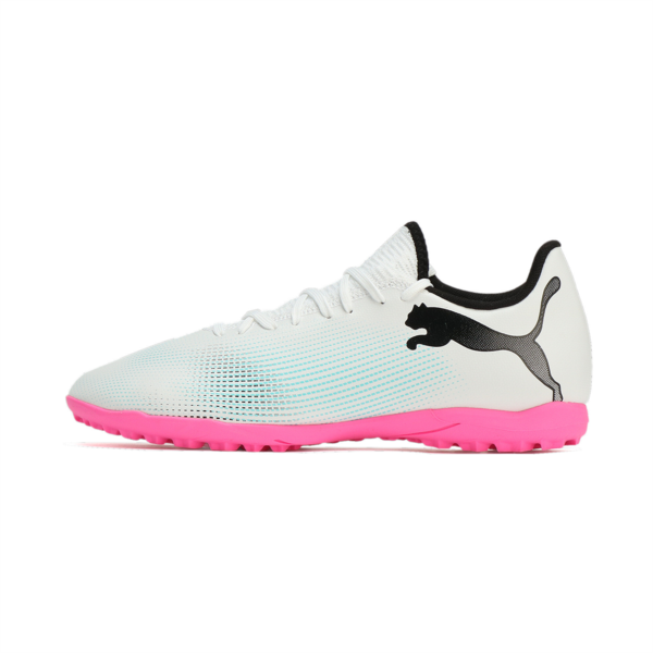 Botines de futsal FUTURE 7 PLAY TT, PUMA White-PUMA Black-Poison Pink, large-ARG