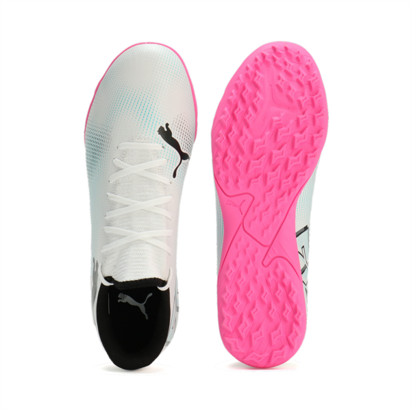 Botines de futsal FUTURE 7 PLAY TT, PUMA White-PUMA Black-Poison Pink, large-ARG