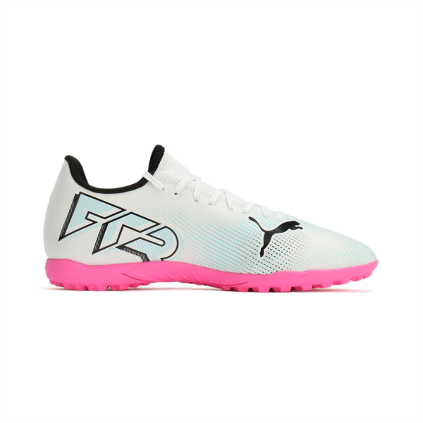 Botines de futsal FUTURE 7 PLAY TT, PUMA White-PUMA Black-Poison Pink, large-ARG