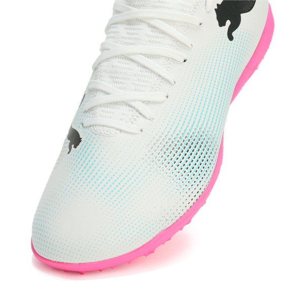 Botines de futsal FUTURE 7 PLAY TT, PUMA White-PUMA Black-Poison Pink, large-ARG