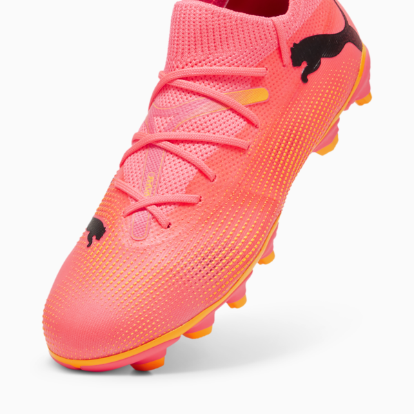 Botines de fútbol juveniles FUTURE 7 MATCH FG/AG, Sunset Glow-PUMA Black-Sun Stream, large-ARG