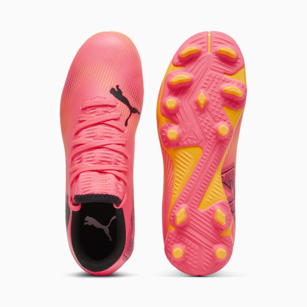 Botines de fútbol FUTURE 7 PLAY FG/AG Jr ADP, Sunset Glow-PUMA Black-Sun Stream, large-ARG