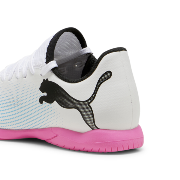 Botín de fútbol juveniles FUTURE 7 PLAY IT, PUMA White-PUMA Black-Poison Pink, large-ARG