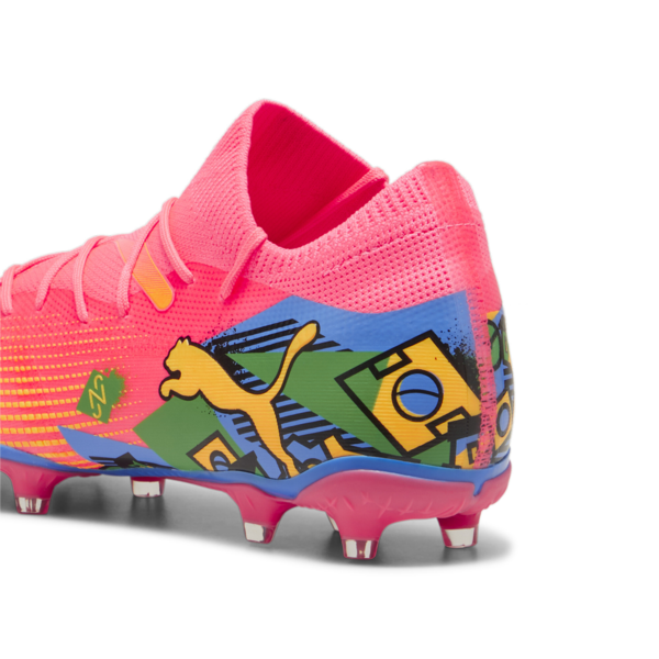Botines de fútbol PUMA x NEYMAR JR FUTURE 7 MATCH FG/AG, Sunset Glow-PUMA Black-Sun Stream-PUMA Green-Bluemazing, large-ARG